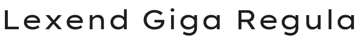 Lexend Giga Font Preview