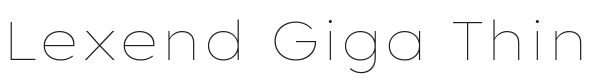 Lexend Giga Thin Font Preview