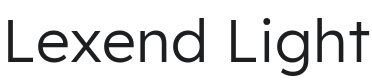 Lexend Light Font Preview
