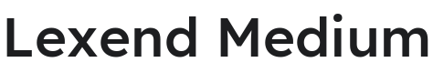Lexend Medium Font Preview