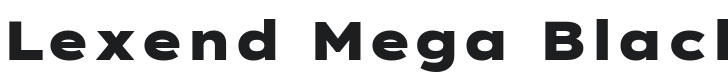 Lexend Mega Black Font Preview