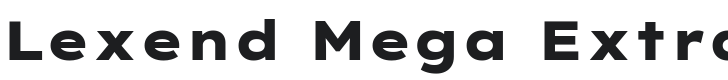 Lexend Mega ExtraBold Font Preview