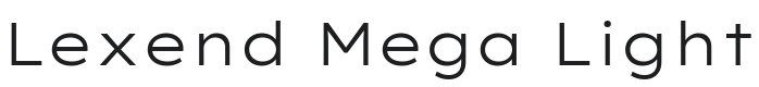 Lexend Mega Light Font Preview