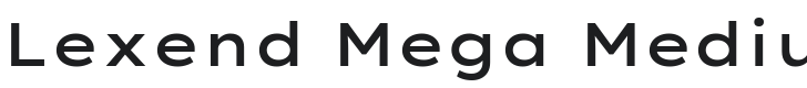 Lexend Mega Medium Font Preview