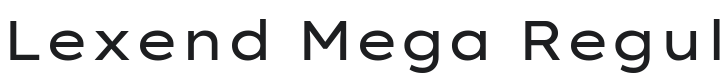 Lexend Mega Font Preview