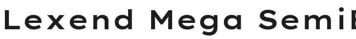 Lexend Mega SemiBold Font Preview