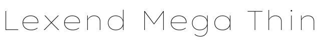 Lexend Mega Thin Font Preview