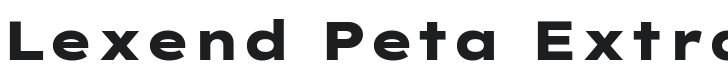 Lexend Peta ExtraBold Font Preview