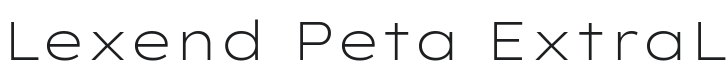 Lexend Peta ExtraLight Font Preview