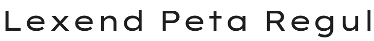 Lexend Peta Regular Font Preview