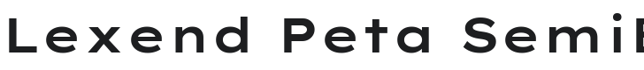 Lexend Peta SemiBold Font Preview