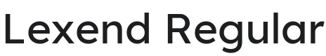 Lexend Font Preview
