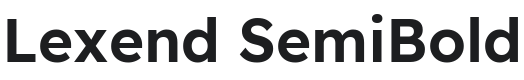 Lexend SemiBold Font Preview