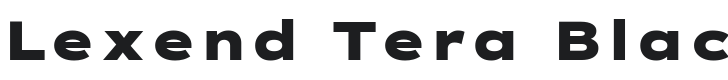 Lexend Tera Black Font Preview