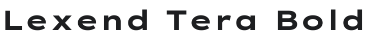 Lexend Tera Bold Font Preview