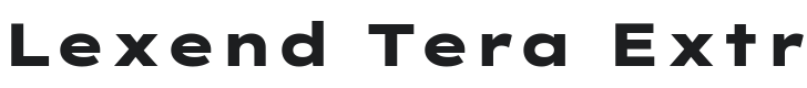 Lexend Tera ExtraBold Font Preview