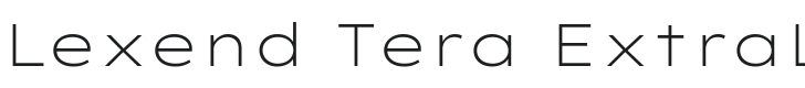 Lexend Tera ExtraLight Font Preview