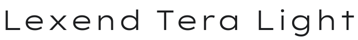 Lexend Tera Light Font Preview