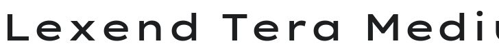 Lexend Tera Medium Font Preview