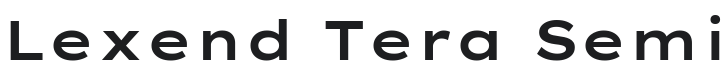 Lexend Tera SemiBold Font Preview