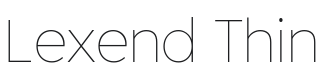 Lexend Thin Font Preview