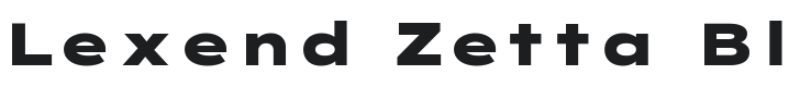 Lexend Zetta Black Font Preview