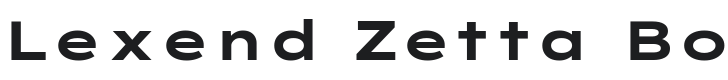 Lexend Zetta Bold Font Preview