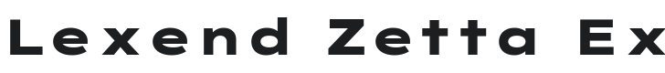 Lexend Zetta ExtraBold Font Preview