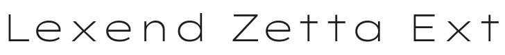Lexend Zetta ExtraLight Font Preview