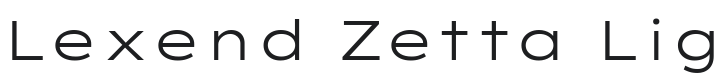 Lexend Zetta Light Font Preview
