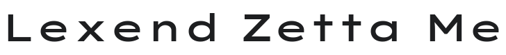 Lexend Zetta Medium Font Preview