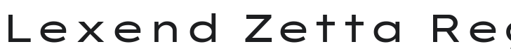 Lexend Zetta Font Preview