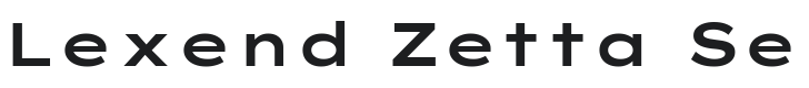 Lexend Zetta SemiBold Font Preview