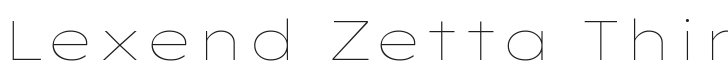 Lexend Zetta Thin Font Preview