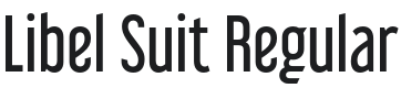 Libel Suit Font Preview
