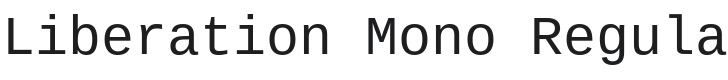 Liberation Mono Font Preview