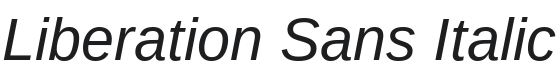 Liberation Sans Italic Font Preview