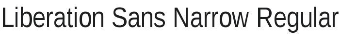 Liberation Sans Narrow Font Preview