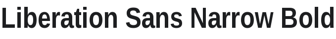 Liberation Sans Narrow Bold Font Preview
