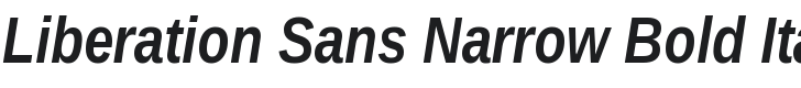 Liberation Sans Narrow Bold Italic Font Preview