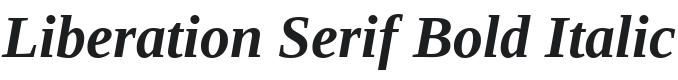 Liberation Serif Bold Italic Font Preview