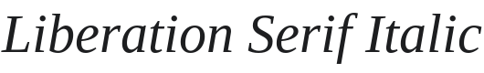 Liberation Serif Italic Font Preview