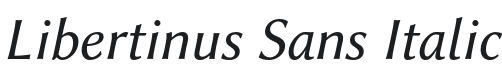 Libertinus Sans Italic Font Preview