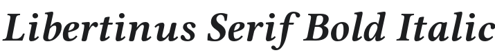 Libertinus Serif Bold Italic Font Preview