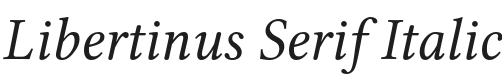 Libertinus Serif Italic Font Preview