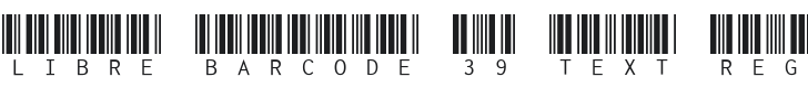 Libre Barcode 39 Text Regular Font Preview