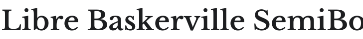 Libre Baskerville SemiBold Font Preview