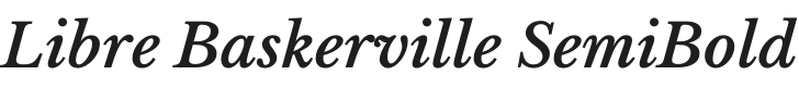 Libre Baskerville SemiBold Italic Font Preview