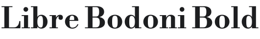 Libre Bodoni Bold Font Preview