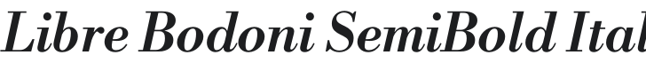 Libre Bodoni SemiBold Italic Font Preview